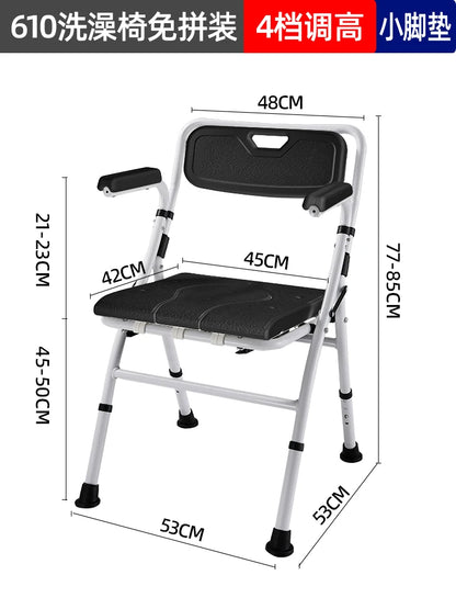 Portable Foldable Bathroom Chair Metal Plastic Children Elderly Hallway Shower Stool Bedroom Cabeceros Postmodern Furniture