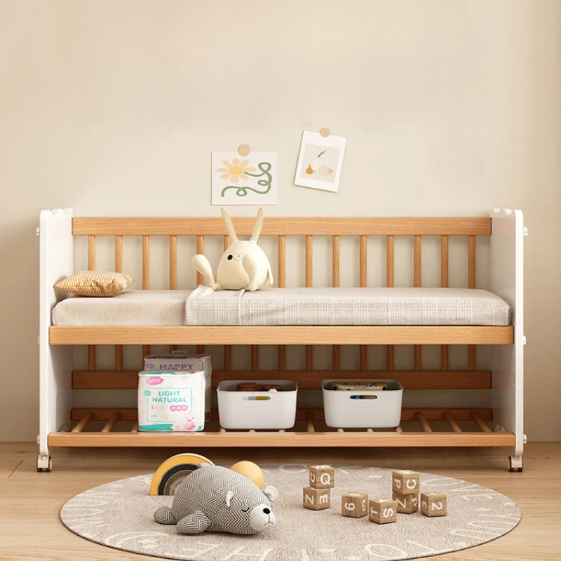 Cama de lujo para niños, artículos para bebés recién nacidos, cochecitos ligeros para niñas, madres y niños, muebles mecedores de madera para niños