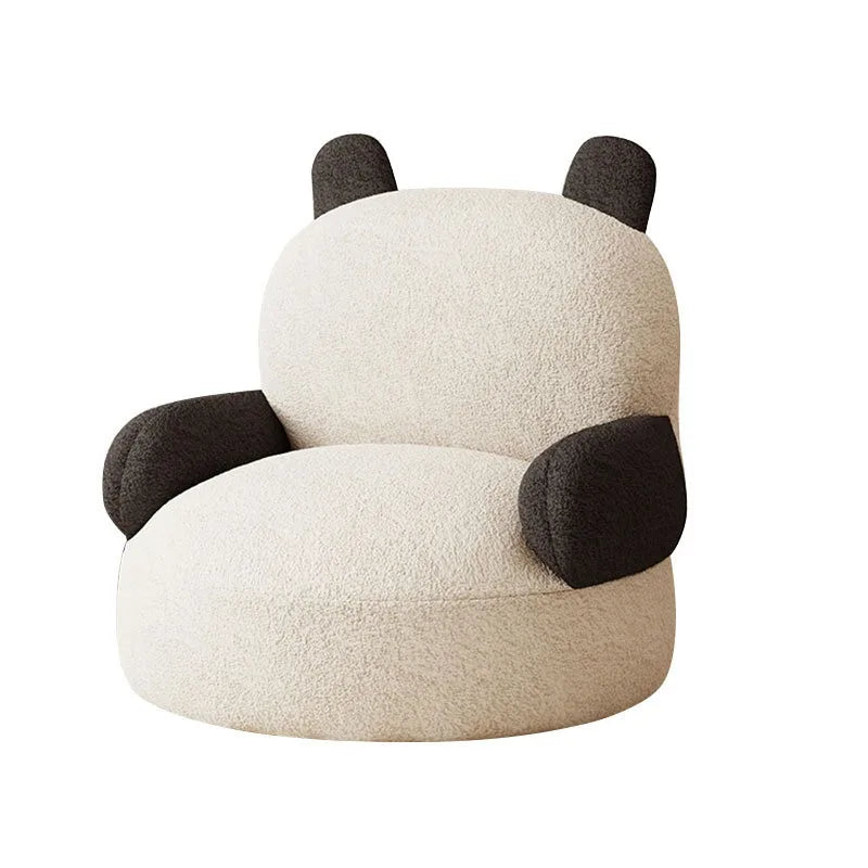 Canapés poufs simples et petits pour enfants, tabouret d'angle de balcon, siège léger à rayures, dessin animé, tissu doux en peluche, canapé pour enfants