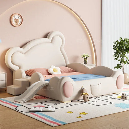 Lit Double Princesse Doux Pour Filles Enfants Moderne Luxe Loft Bébé Lit Double Cadre Queen Lit Cabane Enfant Meubles Pour Chambre