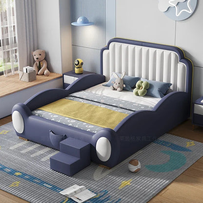 Loft Boys Modern Double Bed Frame Wood Design Luxury Queen Double Bed Children Baby Camas De Dormitorio Furniture For Bedroom