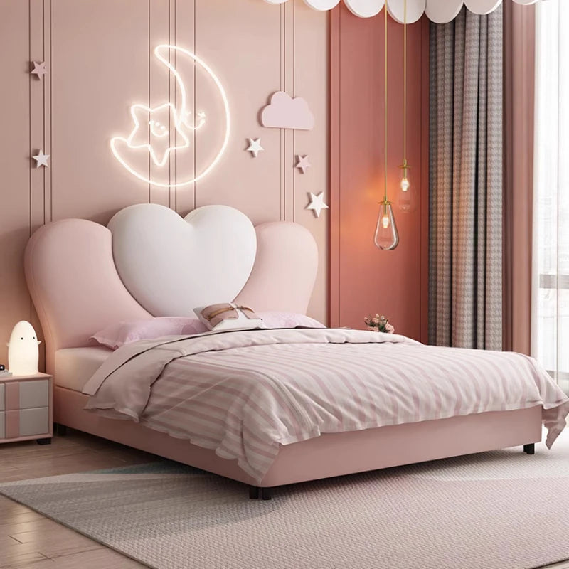 Lit pour enfants princesse rose moderne mignon Queen Size lits pour enfants Comferter luxe Cama Infantil meubles maison