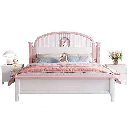 Cama infantil rosa para niñas, bonita y moderna cama de princesa cómoda, loft para niños, camas de dormitorio, muebles para el hogar