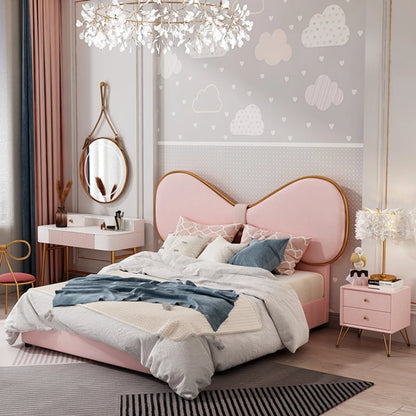 Lit pour enfants rose unique, moderne, joli, léger, luxueux, têtes de lit pour enfants, ensemble de chambre à coucher Princess Cama