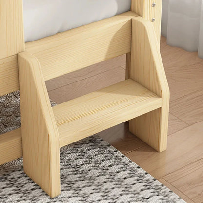 Juego de cama individual de seguridad para niños con barandilla de madera de lujo para niños, camas para niñas, juego pequeño, literas, multifuncional, decoración del hogar