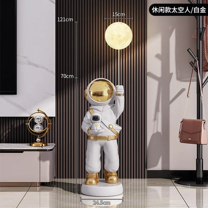 Lampe lunaire pouvant émettre de la lumière, ornements d'astronautes, décorations de salon, grande tirelire, projection de ciel étoilé, cadeau d'anniversaire