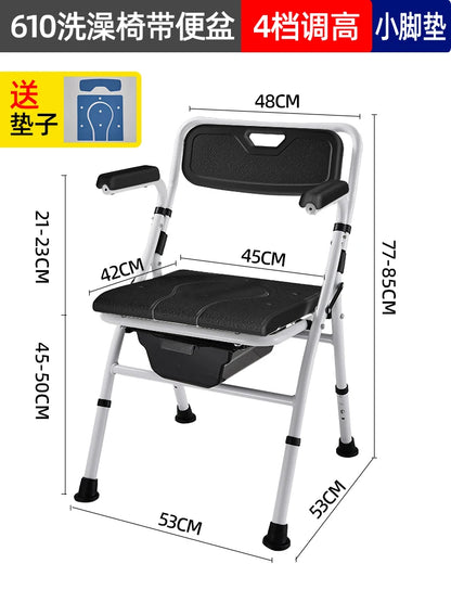 Portable Foldable Bathroom Chair Metal Plastic Children Elderly Hallway Shower Stool Bedroom Cabeceros Postmodern Furniture