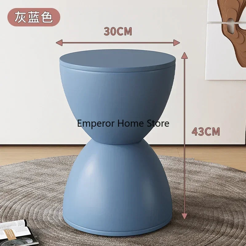 Round Stool Children Plastic Shoe Changing Coffee Table Low Stool Dresser Chair Hourglass Shaped Entrance Hall Furniture 발받침