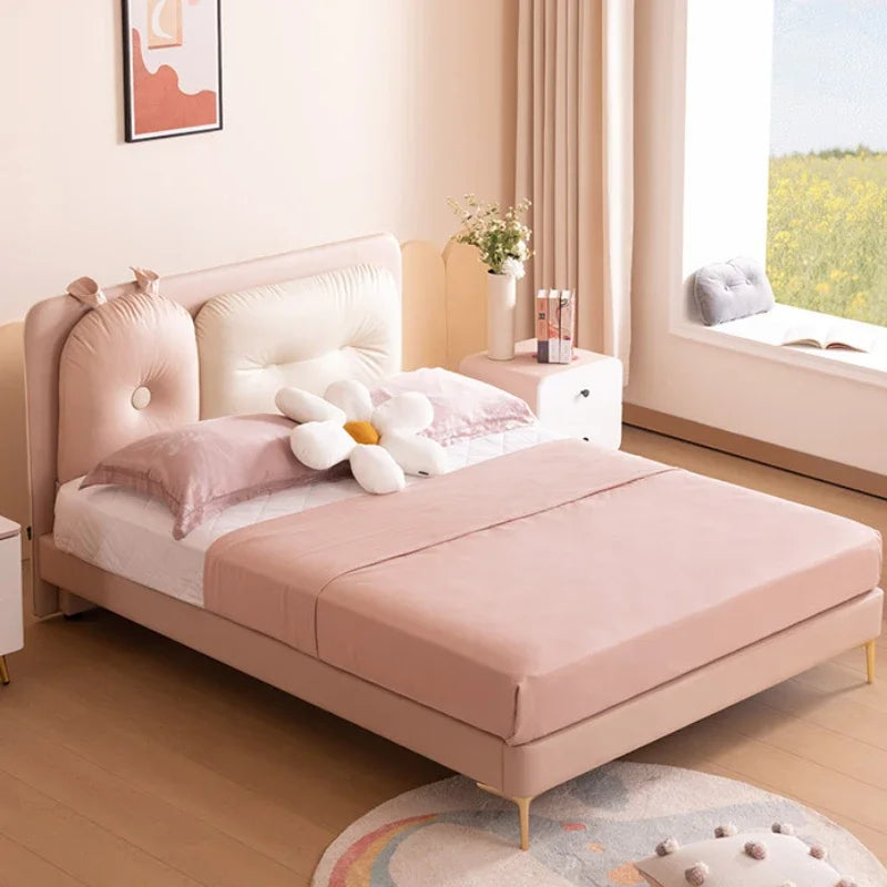 Pretty Modern Girls Childrens Bed Unique Princess Cute Solid Wood Loft Bed Kids Villa Cama Matrimonial Bedroom Furniture Luxury