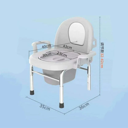 Chaise de toilette portable Tabouret assis Chaise Personnes âgées Enceintes Enfants Toilettes accroupies Portables Chambre Chevet Siège de toilette Antidérapant