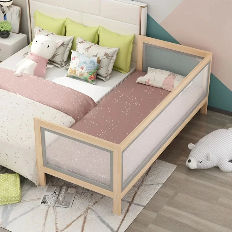 Solid Wood Kids Bed Railing Guardrail Toddler Boy Children Beds Platform Play Literas Para Adolescente Bedroom Furniture