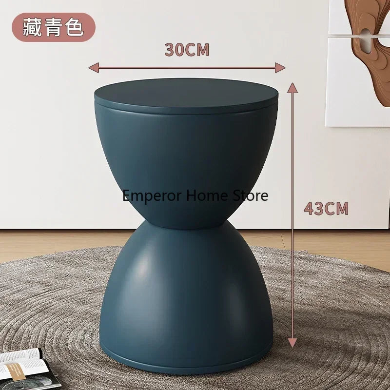 Round Stool Children Plastic Shoe Changing Coffee Table Low Stool Dresser Chair Hourglass Shaped Entrance Hall Furniture 발받침