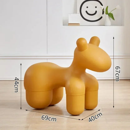 Chaise de loisirs simple siège animal tabouret de salon créatif chaise poney salon créatif enfants chaise adulte personnalisée