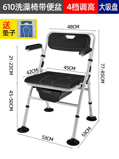 Portable Foldable Bathroom Chair Metal Plastic Children Elderly Hallway Shower Stool Bedroom Cabeceros Postmodern Furniture