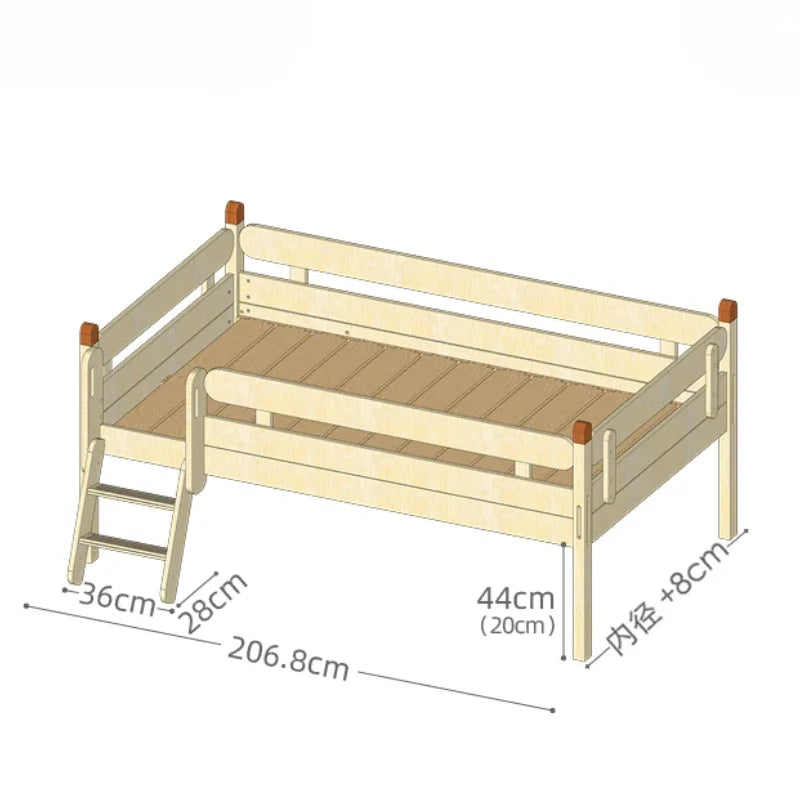 Wooden Bed Girl Bassinet Baby Care Tools Juvenile Lightweight Strollers Twin Bed Children Kids Baby Cribs Bedroom Furniture