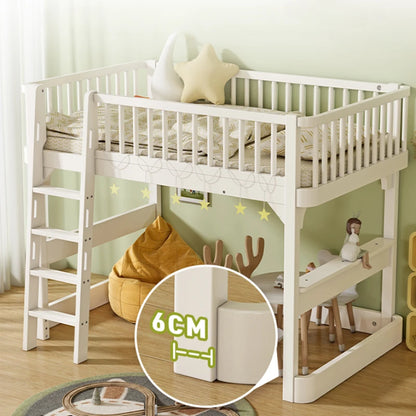 Lit King Size pour Enfants Lit Loft Américain en Bois Blanc Comferter Moderne Cama Infantil Ensemble de Chambre à Coucher Meubles Queen