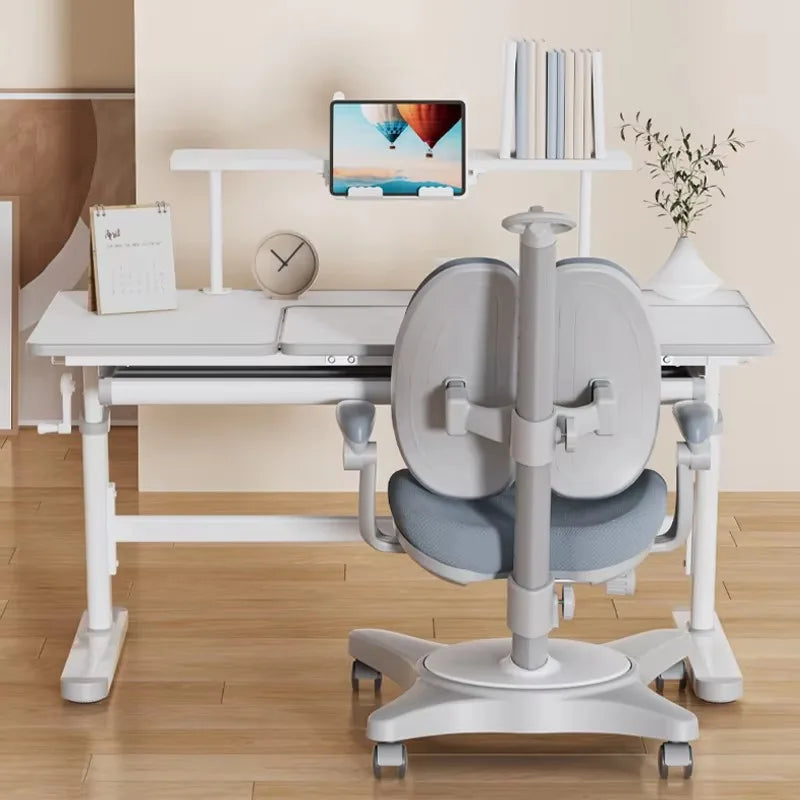 Juego de mesa y silla para niños que aprenden a sentarse y leer, mesa infantil para escribir en la computadora, juego de mesa y silla para niños, muebles para niños