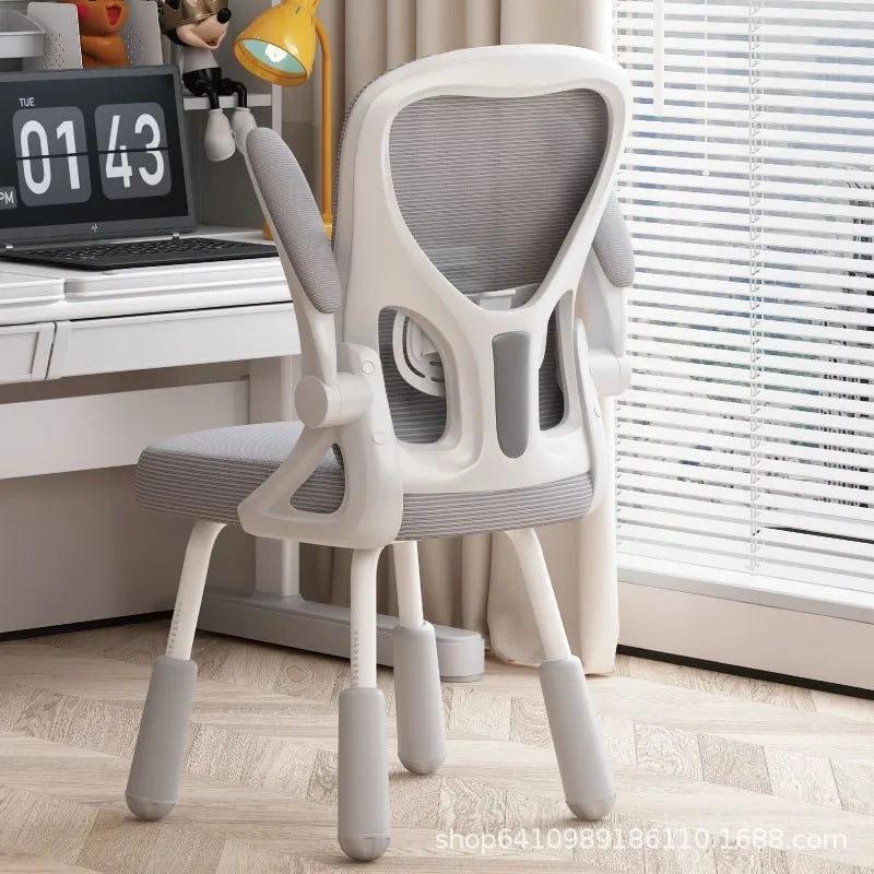 Silla de computadora para estudio, hogar, sedentaria, escritorio cómodo, taburete de escritura, estudiantes de secundaria, elevador de cuatro patas, asiento para niños