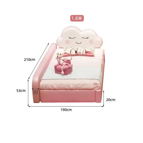 Lit princesse pour enfants crème minimaliste moderne double simple mère confortable lit français enfant filles garçon meubles meubles de salon