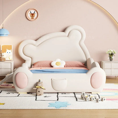 Princess Soft Girls Double Bed Kids Modern Luxury Loft Baby Double Bed Frame Queen Lit Cabane Enfant Furniture For Bedroom