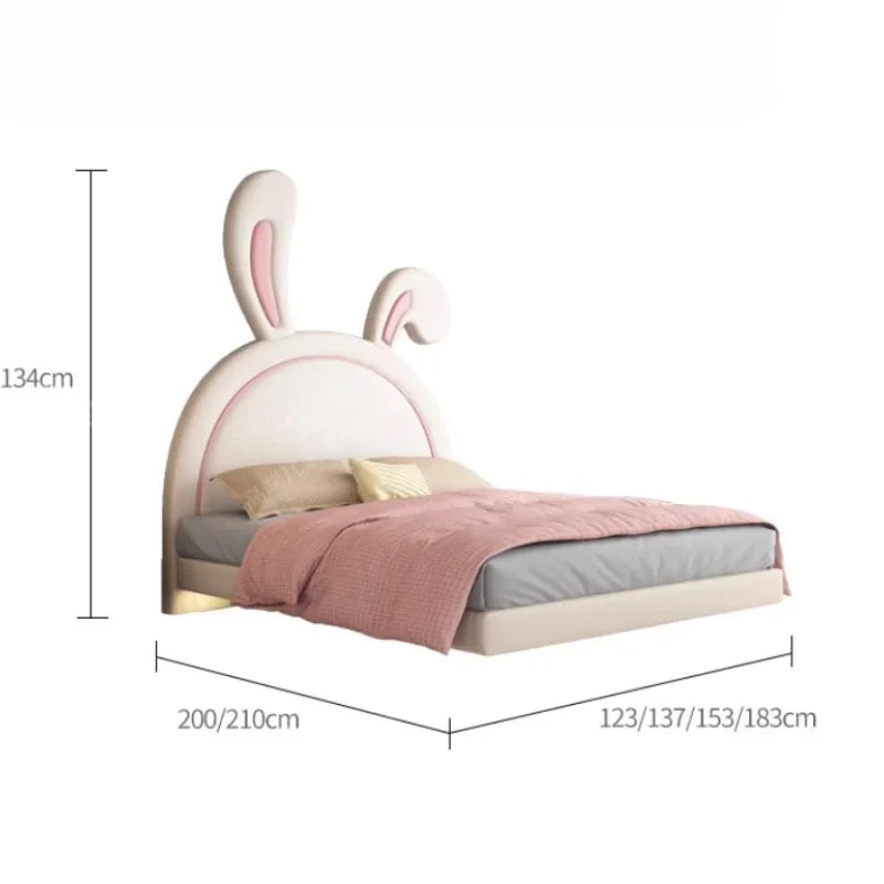 Bonita cama infantil blanca para niñas, con forma de animal, lujosa cama tipo loft de princesa, cómoda cama infantil, juego de dormitorio, muebles