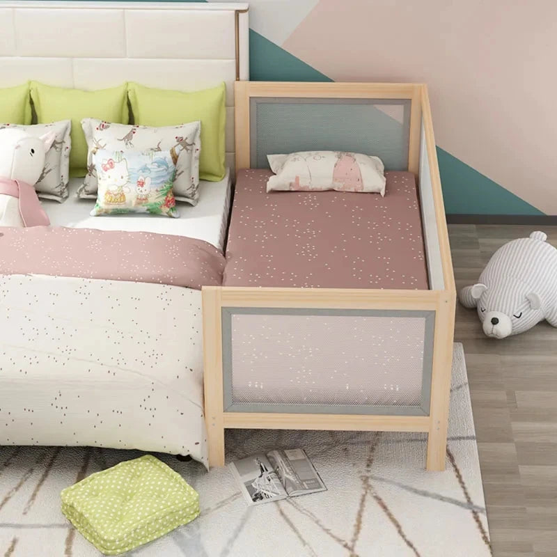 Solid Wood Kids Bed Railing Guardrail Toddler Boy Children Beds Platform Play Literas Para Adolescente Bedroom Furniture