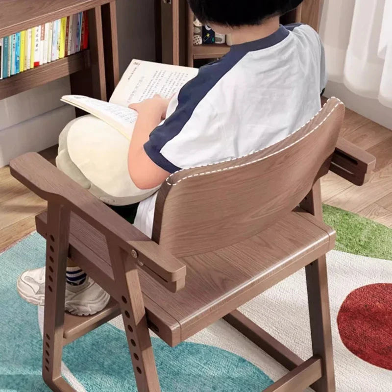 Solid Wood Children Study Chairs with Adjustable Lift Seats Writing Dining Chairs Desks Kitchen Sillas Para Comedor Стул 의자