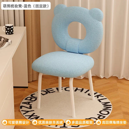 Chaise de vanité portable mignonne et élégante pour enfants, tabouret de maquillage mobile en métal, design, chaise de vanité pour salle de maquillage