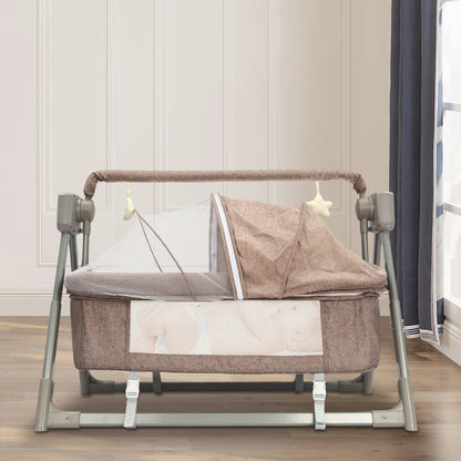 Portable Electric Baby Swing Baby Cradle Bassinet Rocking Crib Infant Bed Newborn Bedside Crib Foldable Music Sleep Basket Cot