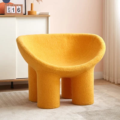 Silla con patas de elefante MOMO para niños, diseño nórdico, individual, sencilla, creativa, con asiento de terciopelo de cordero, taburete de elefante