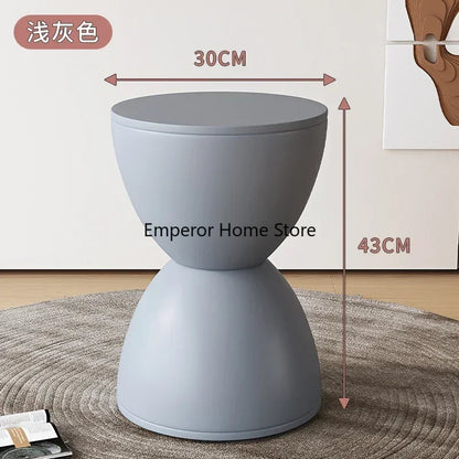 Round Stool Children Plastic Shoe Changing Coffee Table Low Stool Dresser Chair Hourglass Shaped Entrance Hall Furniture 발받침