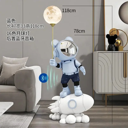 Adornos de escultura de pie con forma de astronauta espacial, decoración de resina para sofá, mueble de TV, muebles para el hogar, regalos