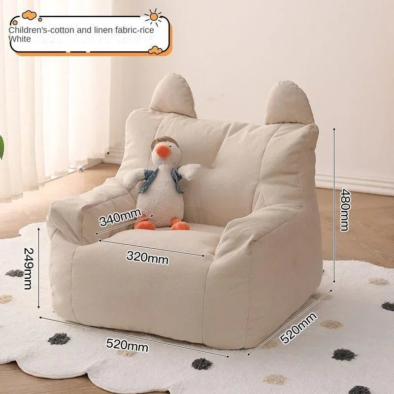 OMGD Baby Children Sofa Reading Book Corner Little Boy Sitting Floor Lazy Sofa Stool Kindergarten Bean Bag Cute Small Sofa News