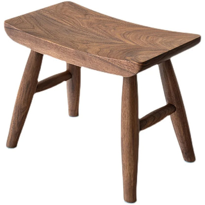 Tabouret rural en bois Tabouret carré en noyer Tabouret de repas américain Tabouret de surface pour enfants Taboret Banc en bois véritable pur Chaises hautes