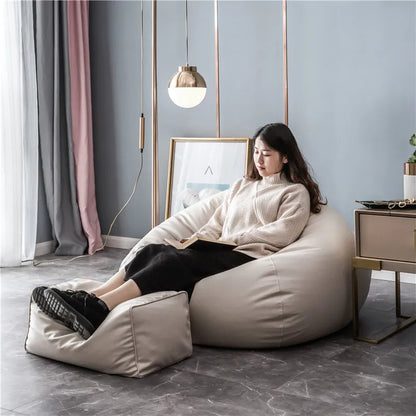 Recliner Foam Fluffy Bean Bag Sofa Living Room Sleeping Filling Office Lazy Sofa Bean Bag Unisex Modern Sofa Wohnzimmer Decor