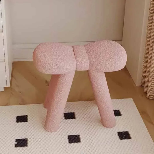 Tabouret de changement de chaussures en cuir simple et moderne, canapé de salon à côté des poufs esthétiques de luxe, chaise de vanité, meubles pour enfants