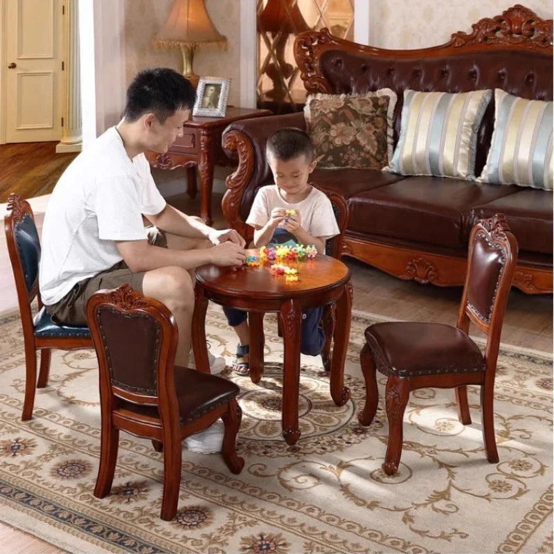 Small Kitchen Chair Coffee Table Adult Stool Living Room Solid Wood Backrest Children Chair Home Leather Low Stool 원목의자 Stuhl