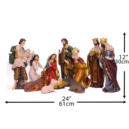 Nativity Set Nativity Scene Large Baby Jesus Statue Big Christmas Manger Christmas Crib Ornament Holiday Gift Home Decoration