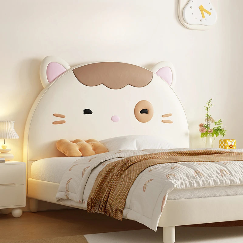 Cama doble moderna de princesa para niñas, diseño de loft de lujo, camas para niños que ahorran espacio, lindas cabañas iluminadas, muebles de dormitorio para niños