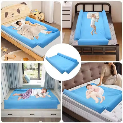 New 3-side Travel Inflatable Bed Bumpers Kids Baby Sleep Blow-up Bed Rails Three Sides Toddler Inflatable Bed Rail Anti Drop