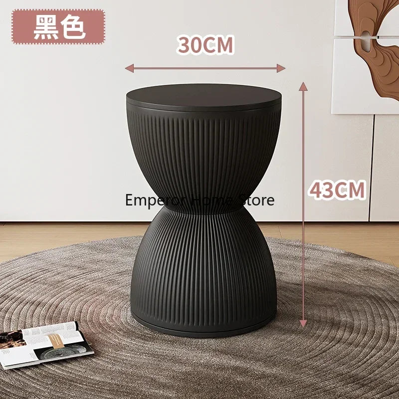 Round Stool Children Plastic Shoe Changing Coffee Table Low Stool Dresser Chair Hourglass Shaped Entrance Hall Furniture 발받침