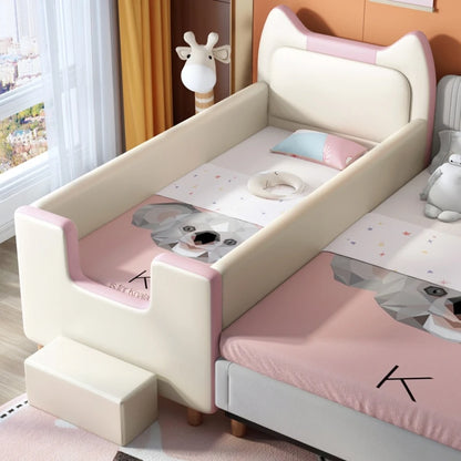 Cadre de lit pour enfants joli et moderne, matelas blanc pour enfants, lit bébé princesse, meubles de chambre à coucher