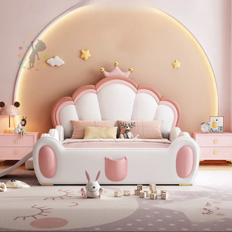 Lit pour enfants moderne et unique Princesse Luxe Loft Lit pour enfants Queen Size Cama Infantil Meubles pour la maison