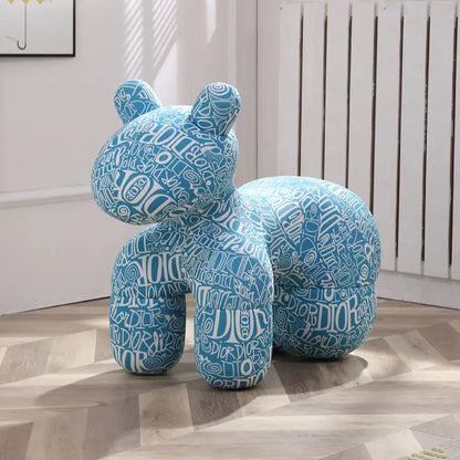 Pony Cartoon Chair Mobile Plastic Creative Children Stool Minimalist Nordic Vanity Footrest Living Room Chairs Single Person