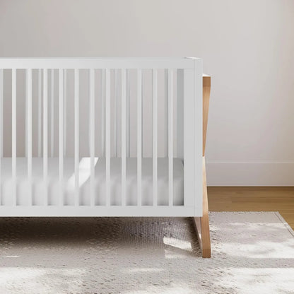 Lit de bébé convertible 3 en 1 Storkcraft Equinox (bois flotté vintage) se transforme facilement en lit pour tout-petit et lit de jour, matelas réglable en 3 positions