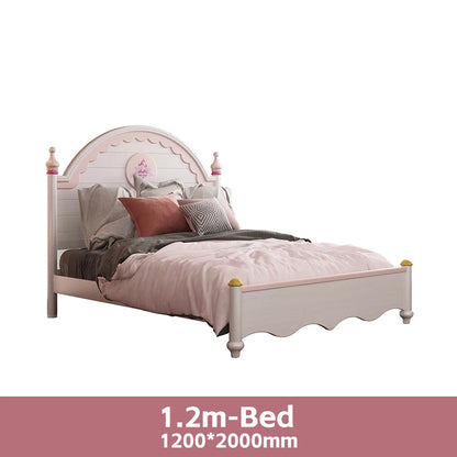 Simple Children Bed With Bedside Table Household Bedroom Furniture Matching Closet Lovely Solid Wood Frame Kids Bed For Girls