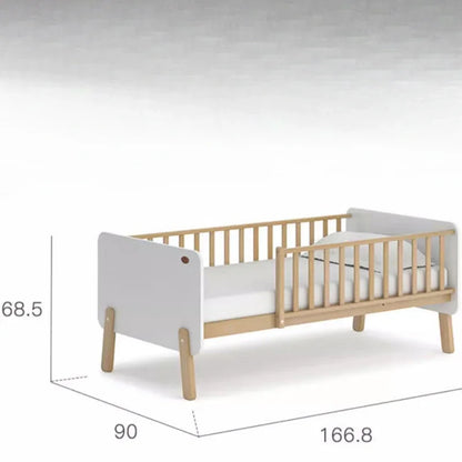 Muebles para niños pequeños Cama baja tipo loft Dormitorio para madres e hijos Sillas mecedoras para bebés Cuna para bebés individual de madera para niños