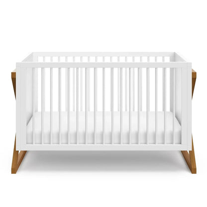 Lit de bébé convertible 3 en 1 Storkcraft Equinox (bois flotté vintage) se transforme facilement en lit pour tout-petit et lit de jour, matelas réglable en 3 positions