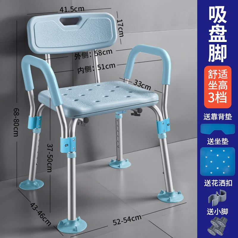 Silla de baño nórdica para discapacitados, cabeceros de cama, taburete de ducha para niños, taburete médico para ancianos, silla plegable, muebles únicos