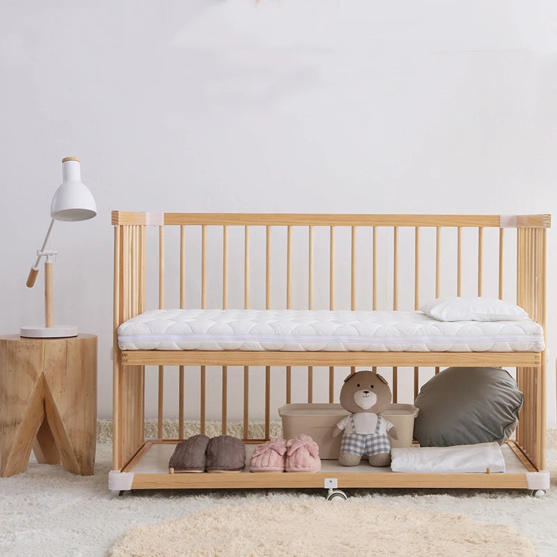 Multifunction New Zealand Pine Wooden Baby Crib/Baby Bed For Reborn Baby